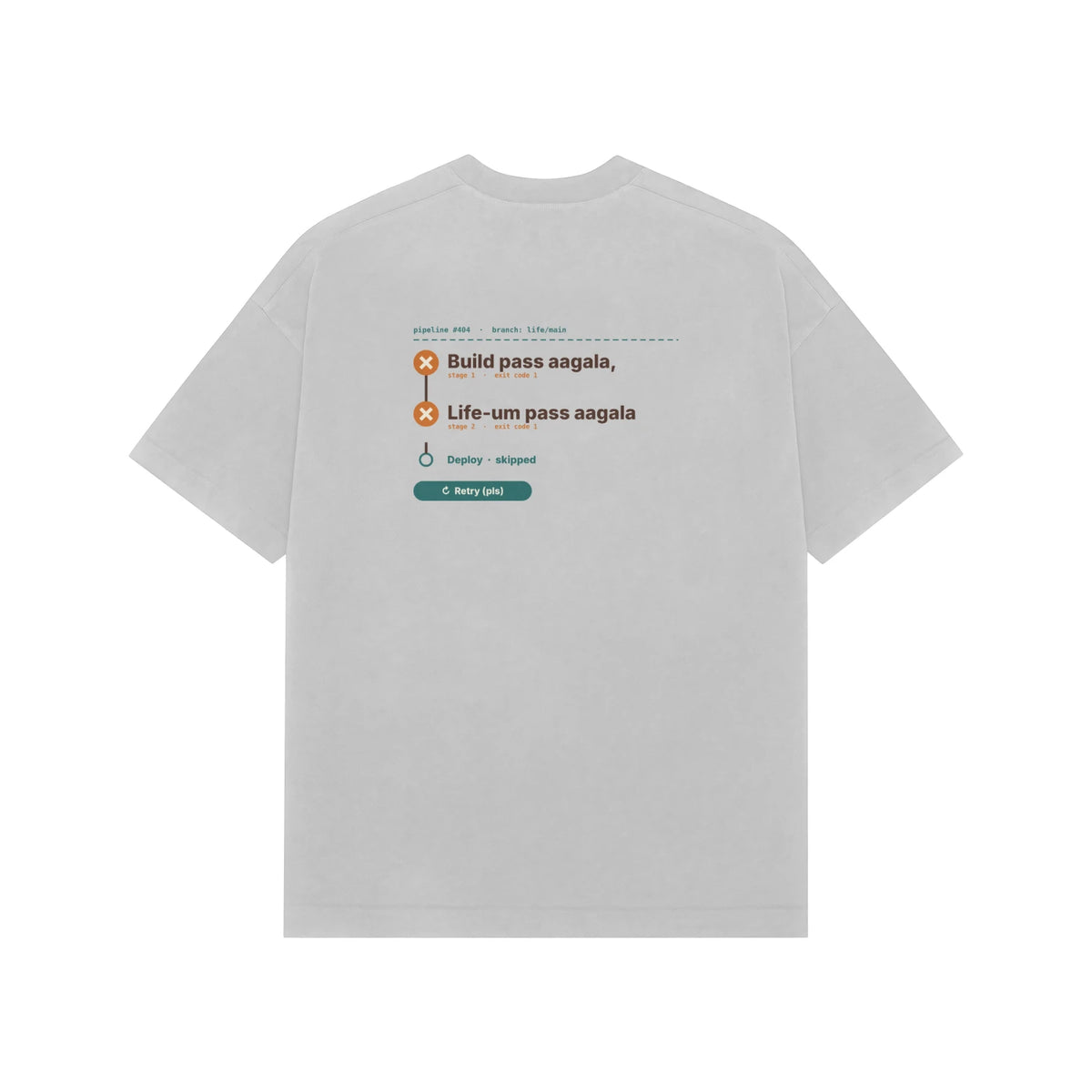 Build Pass Aagala - Unisex Oversized T-shirt - Ash Grey