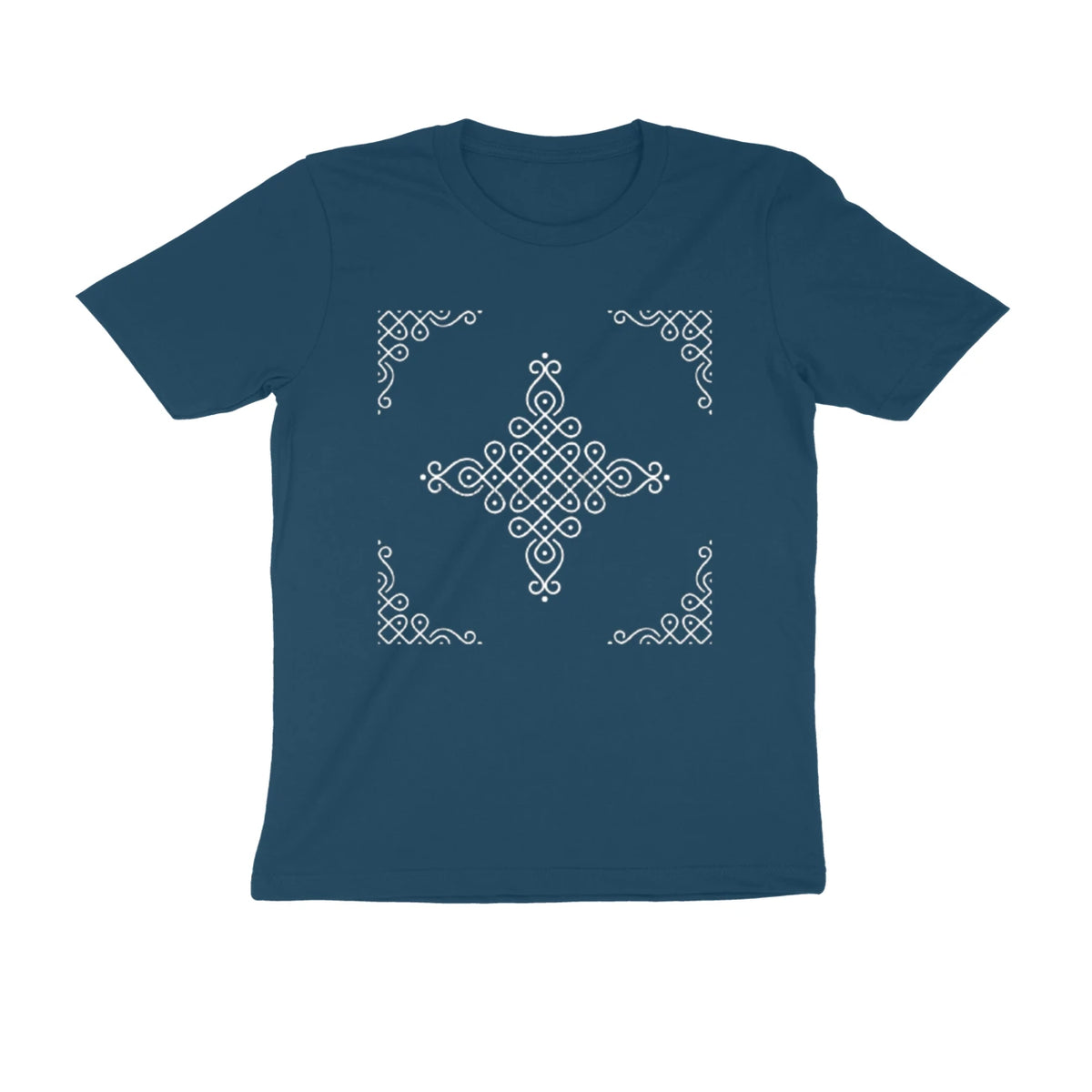 Kolam Kaleidoscope - Unisex T-shirt - Navy Blue