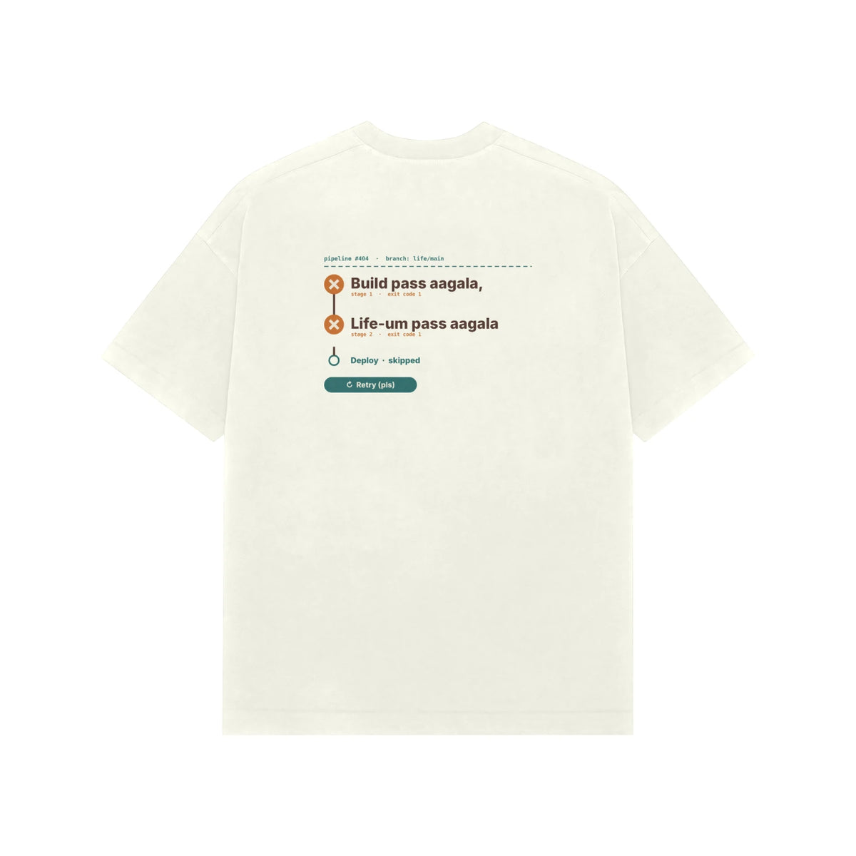 Build Pass Aagala - Unisex Oversized T-shirt - Ivory
