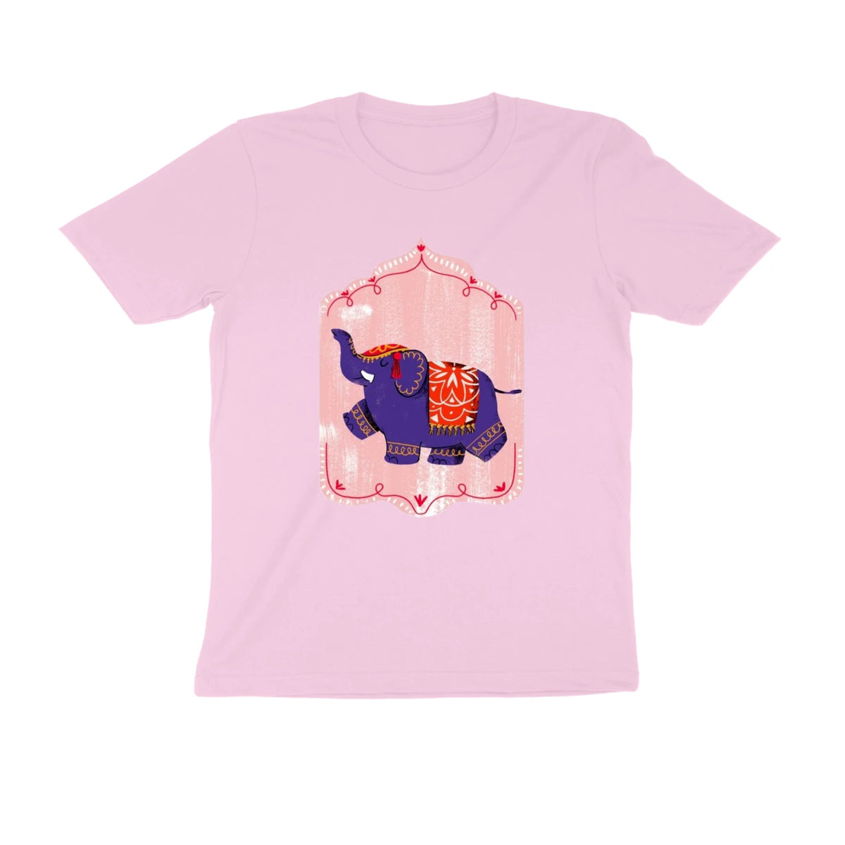 Royal Blue Elephant - Unisex T-shirt - Light Pink