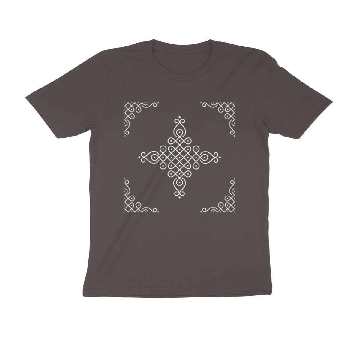 Kolam Kaleidoscope - Unisex T-shirt - Charcoal Grey