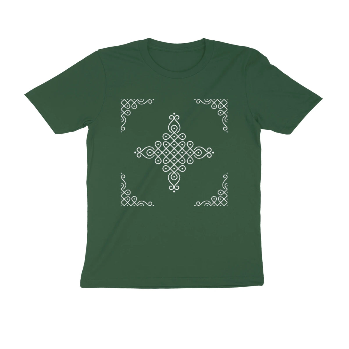 Kolam Kaleidoscope - Unisex T-shirt - Olive Green
