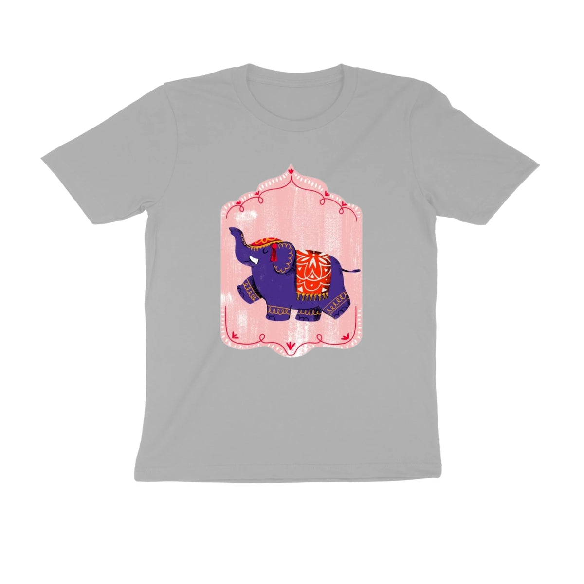 Royal Blue Elephant - Unisex T-shirt - Melange Grey