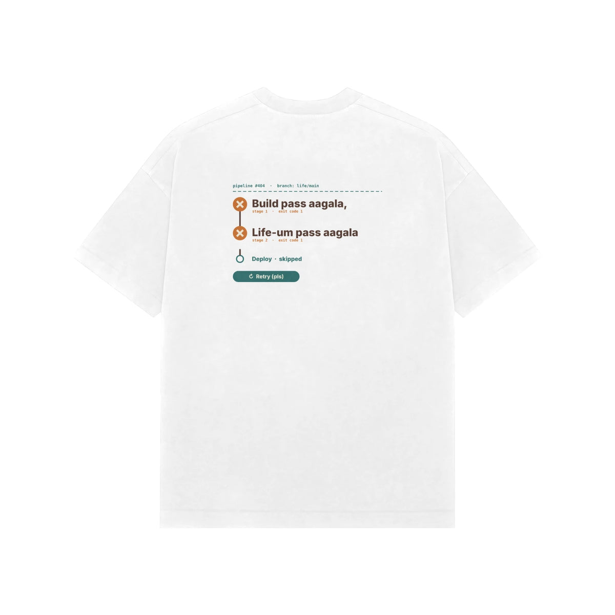 Build Pass Aagala - Unisex Oversized T-shirt - White