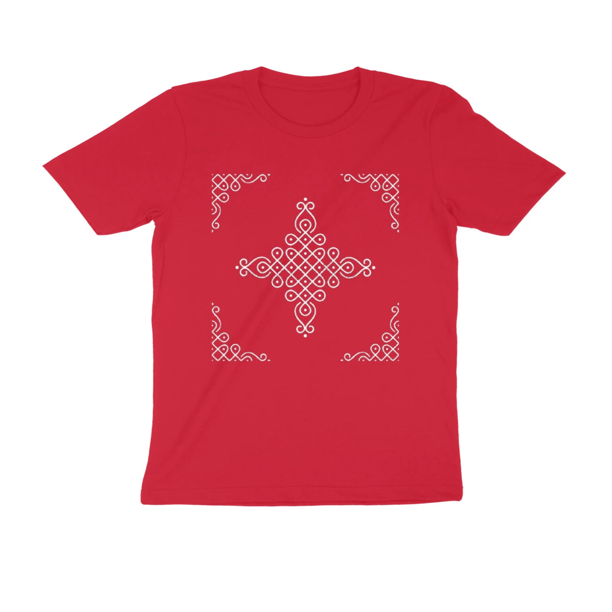 Kolam Kaleidoscope - Unisex T-shirt - Red