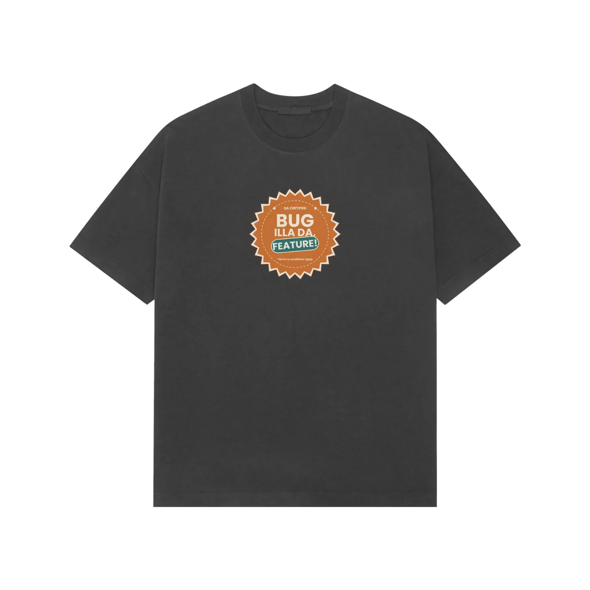 Bug Illa Da, Feature! Sticker - Unisex Oversized T-shirt - Black
